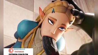 ZELDA ENJOY FUCKING IN BADROOM AND GETTING HARD CREAMPIE | EXCLUSIVE LEGEND OF ZELDA HENTAI 4K 60 FP