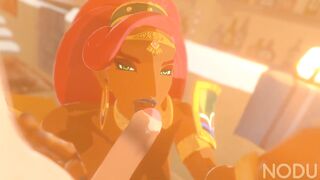 Urbosa sucks and rides Link - Zelda Breath of the Wild