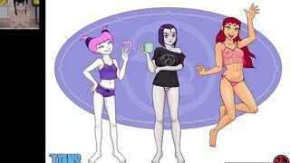 Lesbian threesome Raven Starfire and Jinx eat each other's pussies