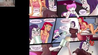 Lesbian threesome Raven Starfire and Jinx eat each other's pussies