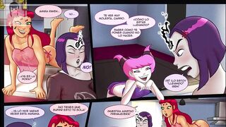 Lesbian threesome Raven Starfire and Jinx eat each other's pussies