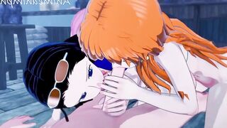 Nami from One Piece cosplay JERK OFF INSTRUCTIONS JOI big butt redhead cum