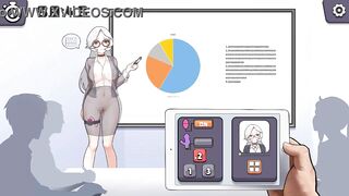 Silver haired lady hentai using a vibrator in a public lecture new hentai gameplay
