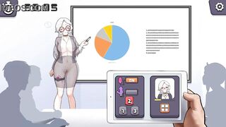 Silver haired lady hentai using a vibrator in a public lecture new hentai gameplay