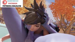 Futanari Tracer Do Amazing Deep Blowjob In Car | Best Futa Overwatch Hentai 4k 60fps