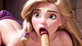 Rapunzel Loves Very Long.... Hair - Tangled Porn Parody