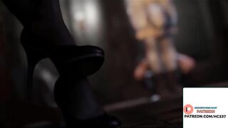 FUTA LADY DIMITRESCU WITH BIG DICK GETTIG BLOWGOB FROM ADA WONG - RESIDENT EVIL HENTAI ANIMATION