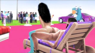 Horny Wife fucks outside