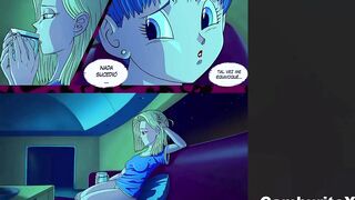 Bulma Eats Android 18's Wet Pussy Until She Cums