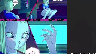 Bulma Eats Android 18's Wet Pussy Until She Cums