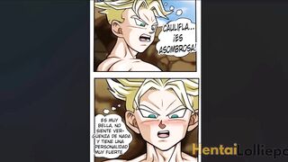 Caulifla Gets Her Wet Pussy Fucked By Trunks and Leaves Her Dripping Cum