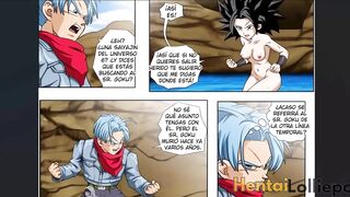 Caulifla Sucks Trunks' Huge Cock Dry - Dragon Ball Super Hentai