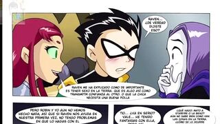 Starfire Raven and Robin Trio