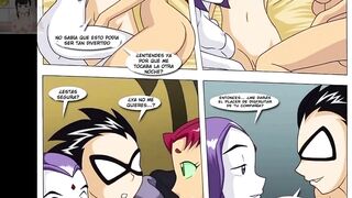 Starfire Raven and Robin Trio