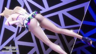 [MMD] Rainbow - A Ahri Sexy Kpop Dance League of Legends Uncensored Hentai 4K 60FPS