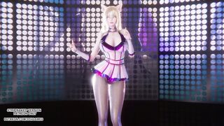 [MMD] Rainbow - A Ahri Sexy Kpop Dance League of Legends Uncensored Hentai 4K 60FPS