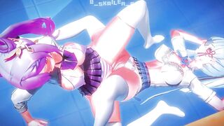 Genshin Impact - Ayaka and Keqing are given as school lesbians.