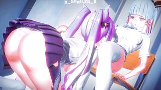Genshin Impact - Ayaka and Keqing are given as school lesbians.