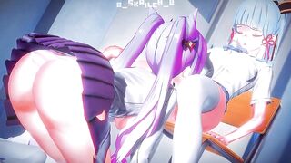 Genshin Impact - Ayaka and Keqing are given as school lesbians.