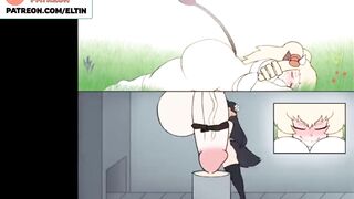 FUTANARI BIG DICK COWGIRL MASTURBATION - HOTTEST FUTA ANIMATION 60FPS