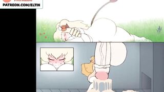 FUTANARI BIG DICK COWGIRL MASTURBATION - HOTTEST FUTA ANIMATION 60FPS