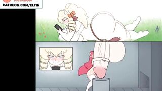 FUTANARI BIG DICK COWGIRL MASTURBATION - HOTTEST FUTA ANIMATION 60FPS