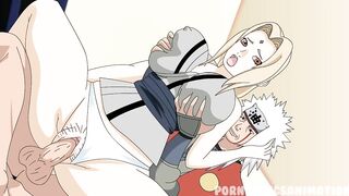 Hokaga tsunade gives extra class to joraiya for show some new techniques Naruto hentai anime