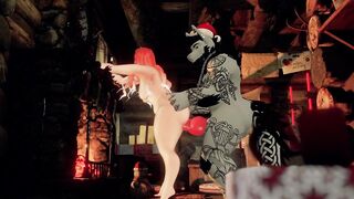 Furry Santa Wakes Slut with BIG Surprise!