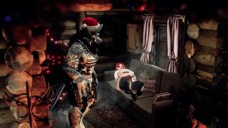 Furry Santa Wakes Slut with BIG Surprise!