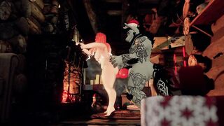 Furry Santa Wakes Slut with BIG Surprise!