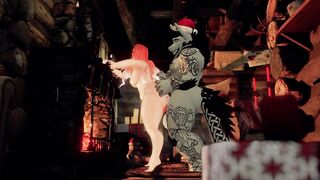 Furry Santa Wakes Slut with BIG Surprise!