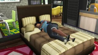 He inseminates his hot girlfriend - Sims4 -