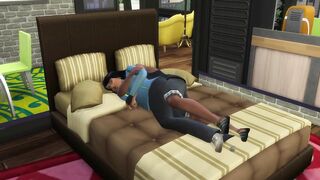 He inseminates his hot girlfriend - Sims4 -