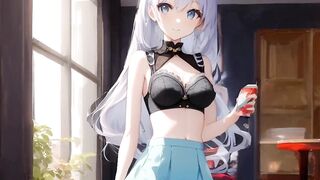 Cute skinny and fit anime babes compilation