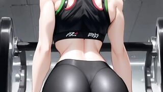 Cute skinny and fit anime babes compilation