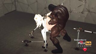 Black on white hardcore. Huge black cock fucks hard white whore