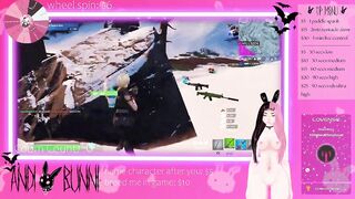Vtuber slut dominates in fortnite while being fucked