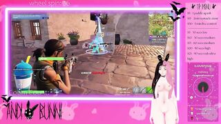 Vtuber slut dominates in fortnite while being fucked
