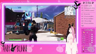 Vtuber slut dominates in fortnite while being fucked