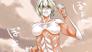 Attack on Titan Anne female Titan comes to Mikasa for doggy anime hentai uncensored