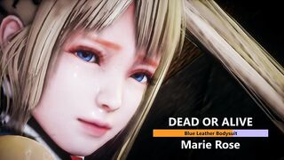 DOA - Marie Rose × Blue Leather Bodysuit - Lite Version