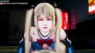 DOA - Marie Rose × Blue Leather Bodysuit - Lite Version