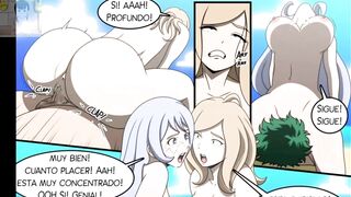 Deku fucks with Toga and Hado on the beach part 2 - My hero academia