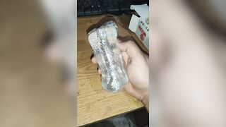 unboxing a transparent onahole for men from aliexpress