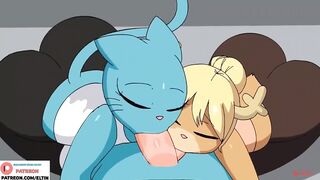 Gumball`s Mom Hard Fucking In Gym And Getting Creampie | Furry Hentai Animation World of Gumball