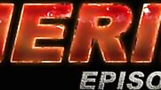 Sheriff. Episode 3. Fuck machine and sexy busty brunette in cuffs in the basement