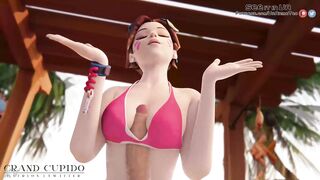 Dva Uses Her Magic Boobs on The Beach
