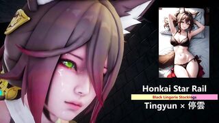 Honkai Star Rail - Tingyun × Black Lingerie Stockings - Lite Version