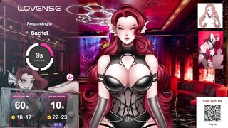 Big Tit Redhead Anime Girl Gets Edged on Stream