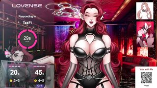 Big Tit Redhead Anime Girl Gets Edged on Stream